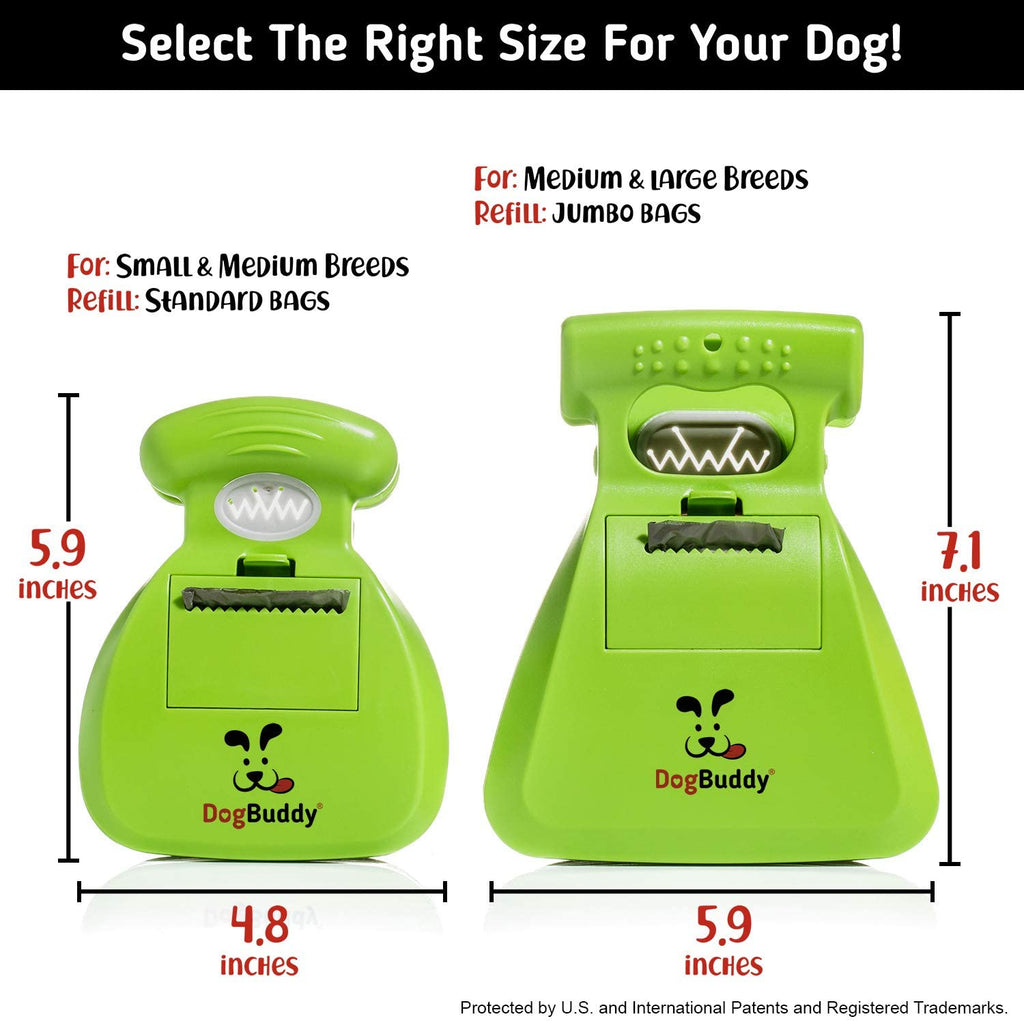 Pooper Scooper, Portable Dog Pooper Scooper, Poop Scooper for Small and Large Dogs, Pooper Scooper with Bag Attachment, Leash Clip and Dog Waste Bags Included (Medium, Kiwi)
